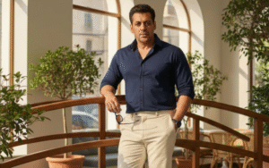 Stylish Man in Indoor Sunlit Space – Modern Fashion & Lifestyle Portrait